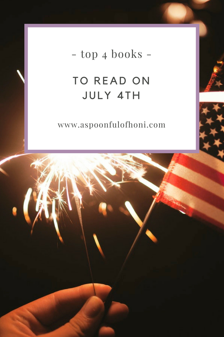 books to read on july 4th pinterest graphic