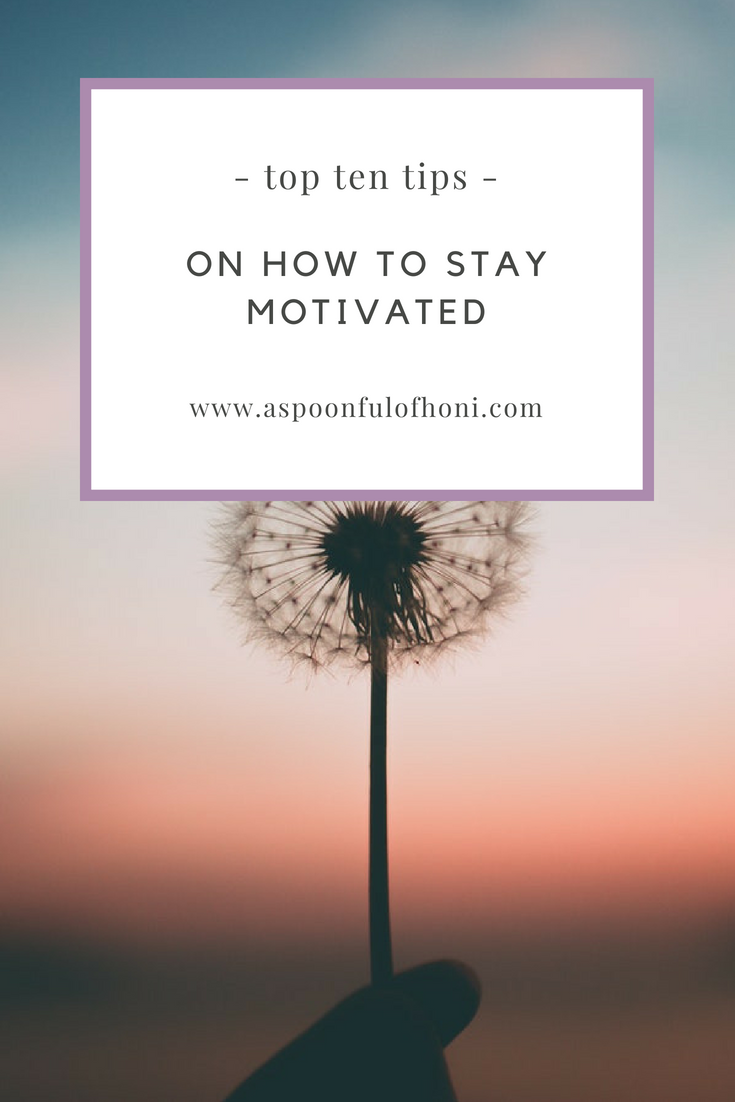 how to stay motivated pinterest graphic
