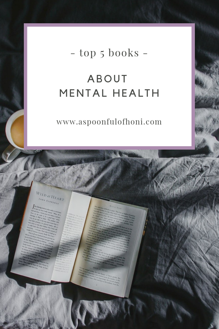books about mental health pinterest graphic