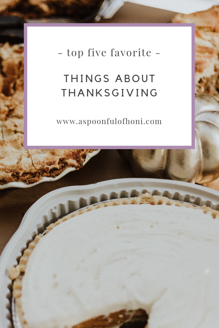 Favorite Things About Thanksgiving Pinterest Image