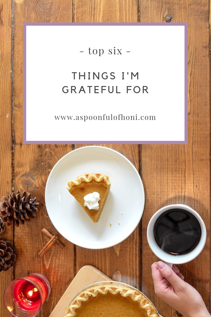 things i'm thankful for pinterest graphic