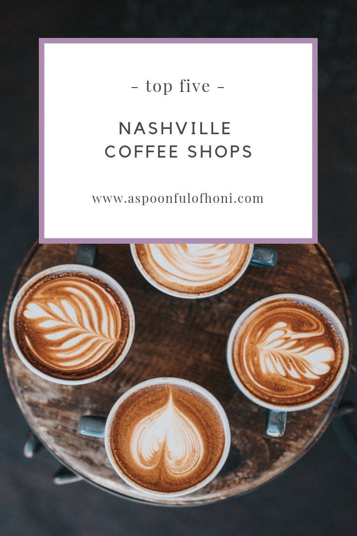top 5 nashville coffee shops pinterest graphic