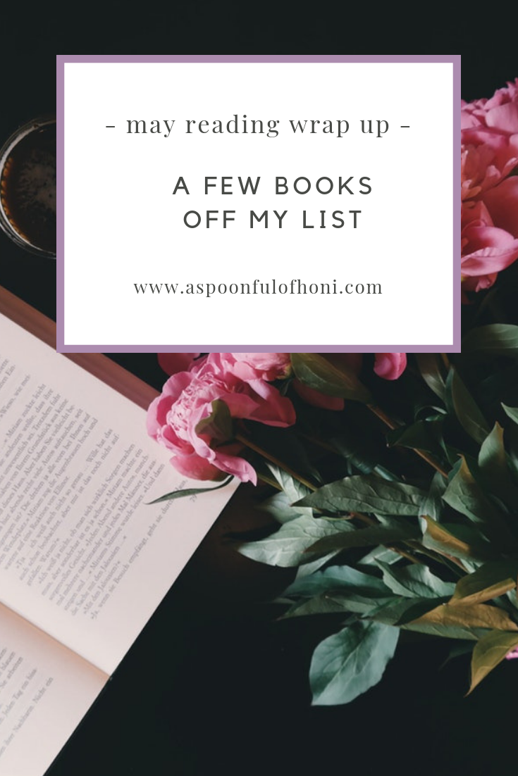 may 2019 reading wrap up pinterest graphic