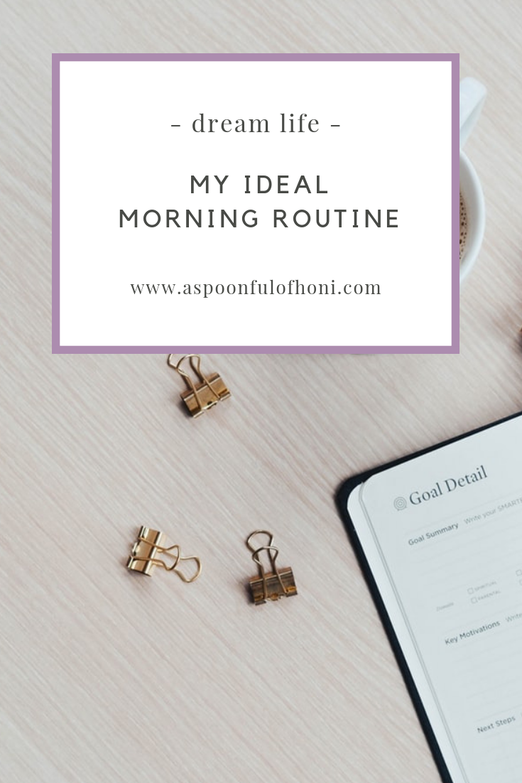 ideal morning routine pinterest graphic